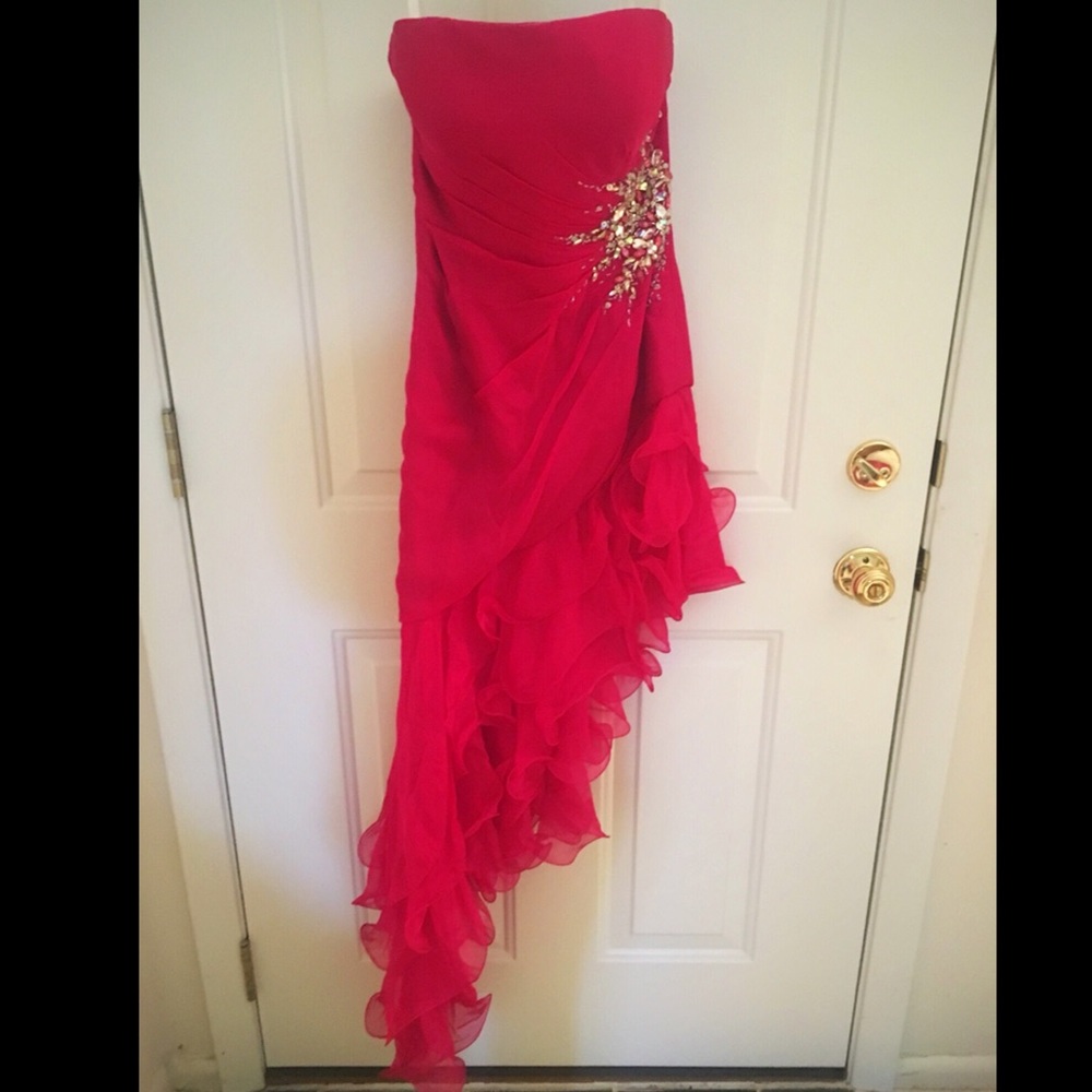 Xcite: Pink asymmetrical dress